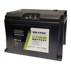 Go Power! 100Ah Advanced Lithium battery with Bluetooth and self-heating, angled view