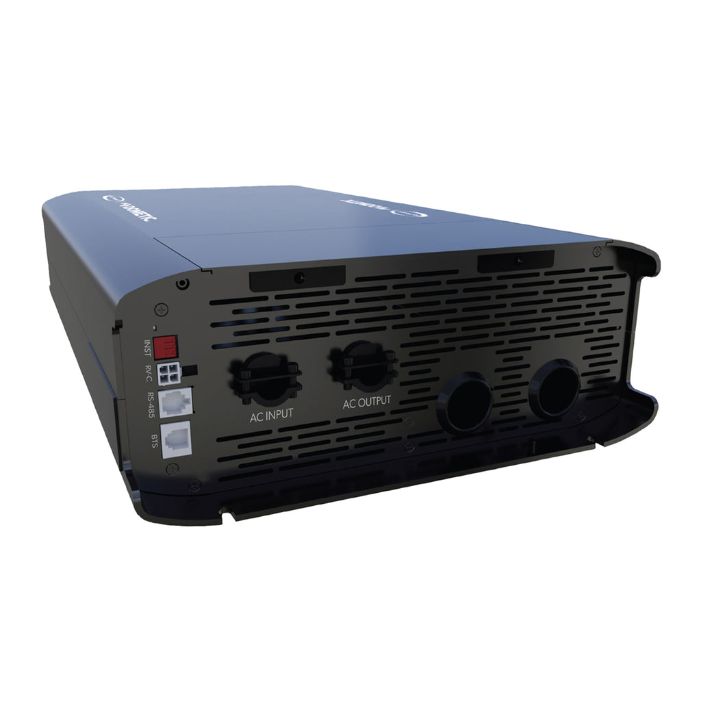 Go Power! AIC-2000-12-SL inverter charger, DC and AC terminals, left-angle view