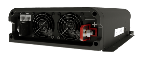 Go Power! ASW-1200-12-TS inverter with transfer switch, right-angle side view