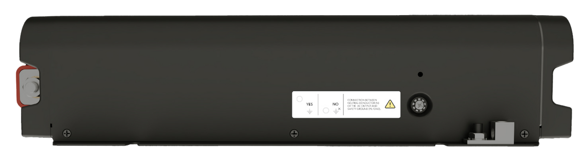 Go Power! ASW-1200-12-TS inverter with transfer switch, side view with product label