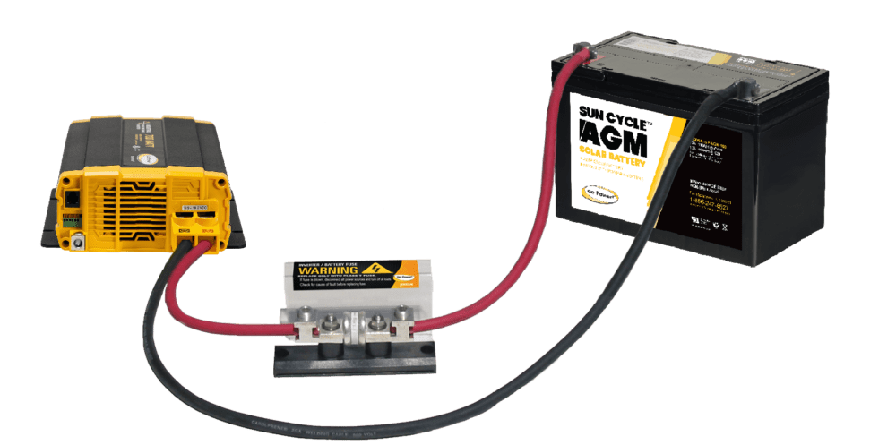 Wiring diagram: fuse block between battery positive and inverter