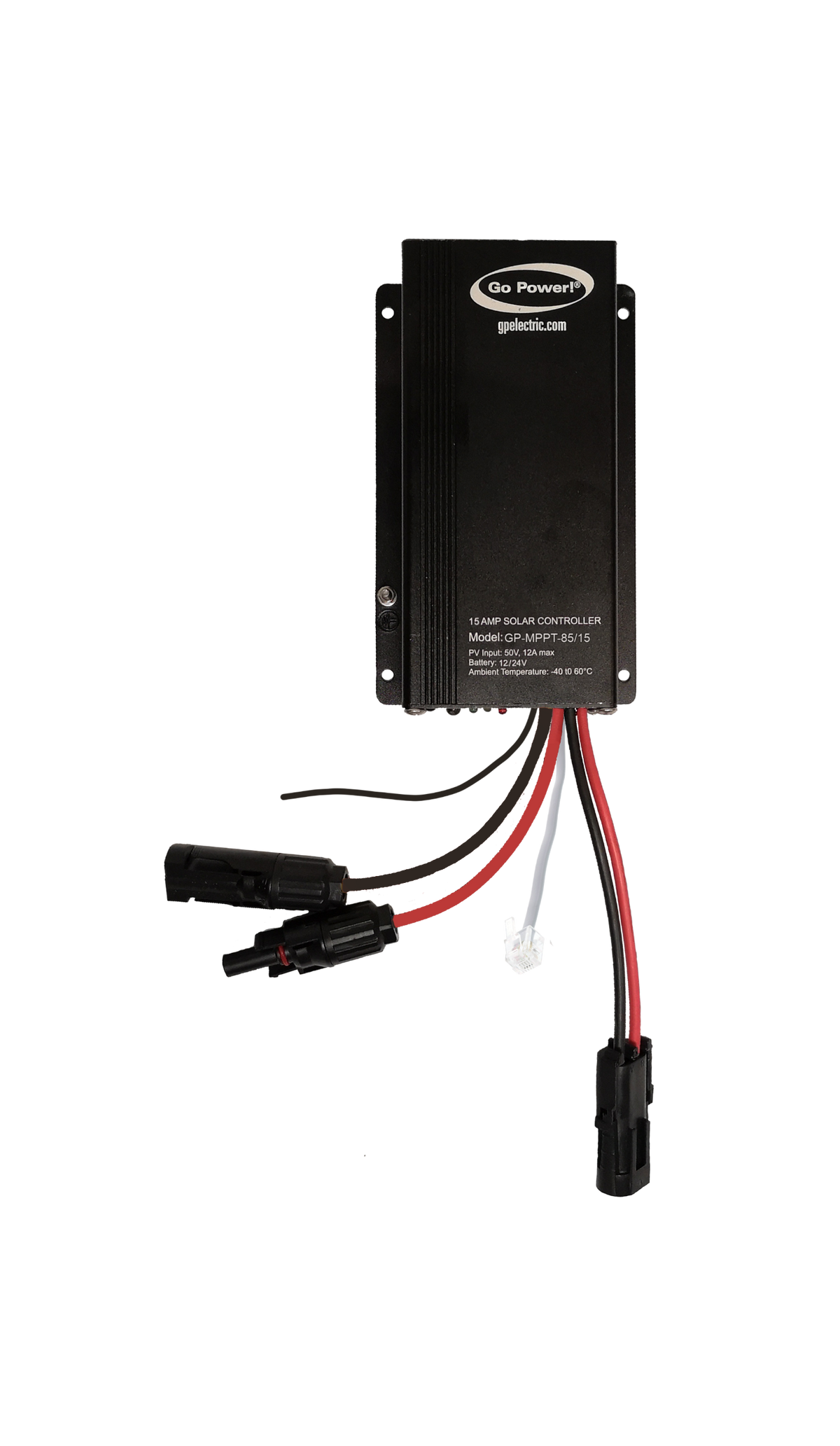 15A MPPT Solar Charge Controller, IP68 Sealed | Go Power!