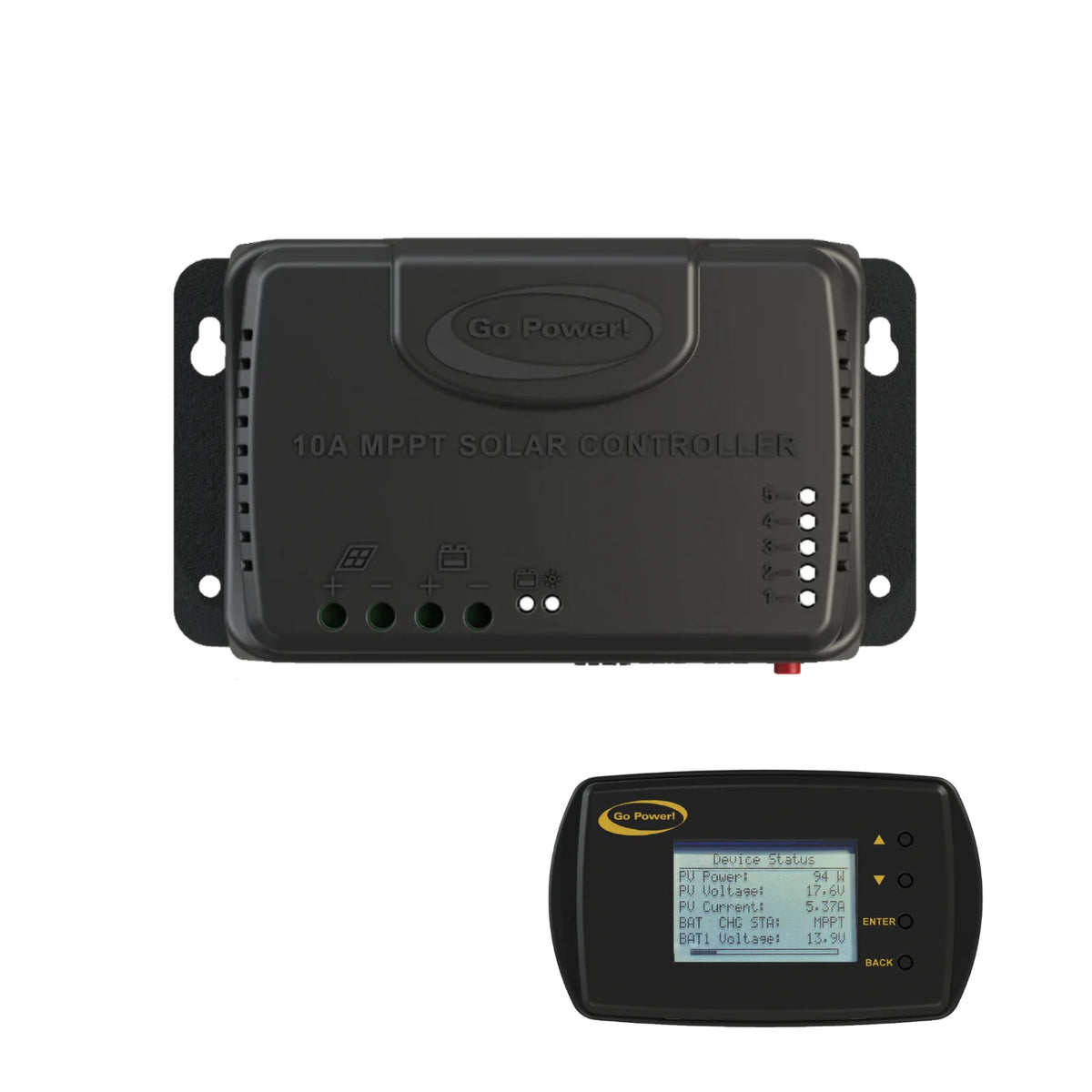 10A MPPT Controller + Bluetooth Remote Kit | Go Power!