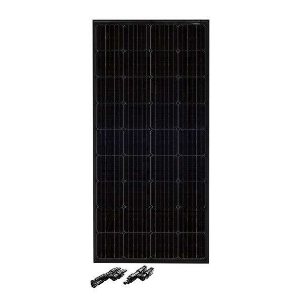 Go Power! 200W Overlander expansion solar panel kit, black panel with solar branch connectors (84384)