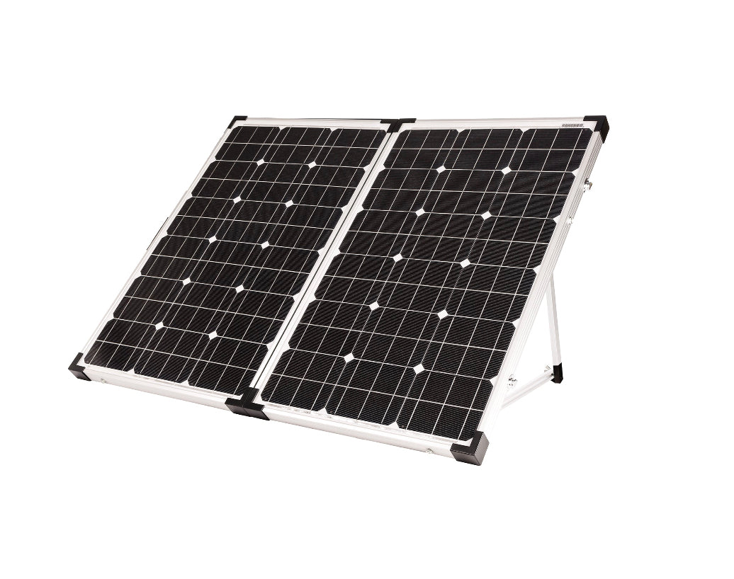 Go Power! 130W Portable Folding Solar Kit with 10A Controller & Carry Case – Plug-and-Play (GP-PSK-130)