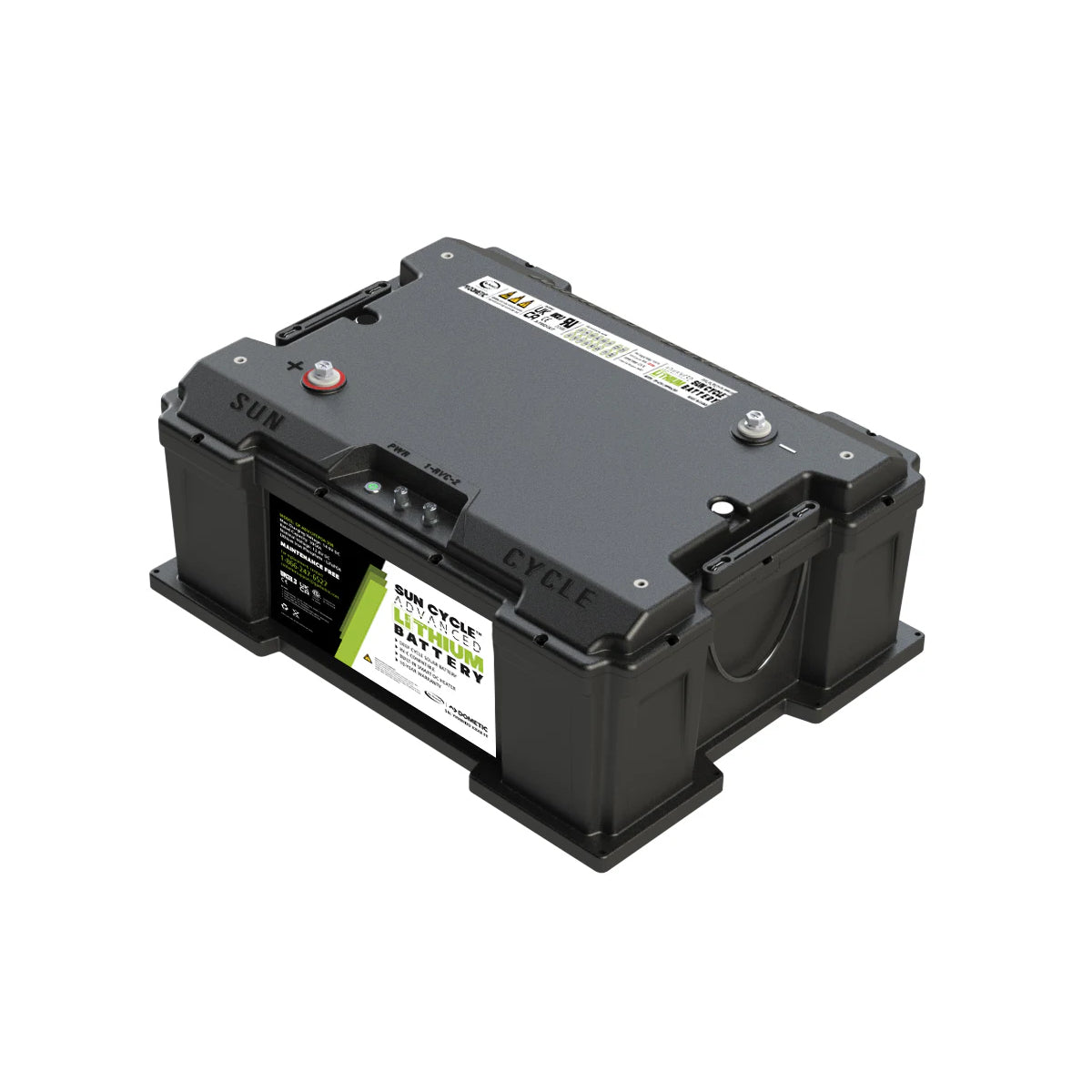 Go Power! 300Ah 12V LiFePO4 Advanced Lithium battery, angled view