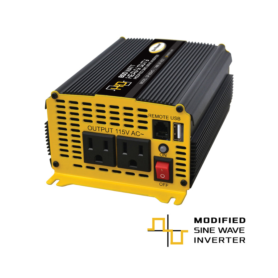 Go Power! 800W heavy-duty modified sine wave inverter