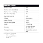 Go Power! 10W Eco solar panel dimensions