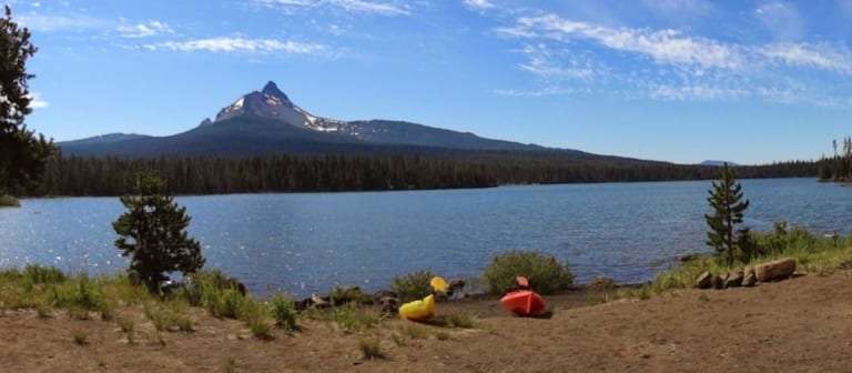 rv with the tanners lake view