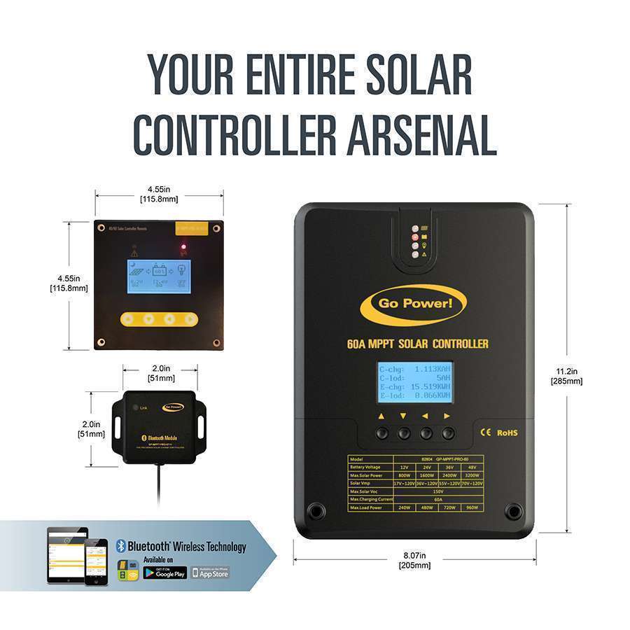 60 Amp MPPT Solar Controller | Go Power
