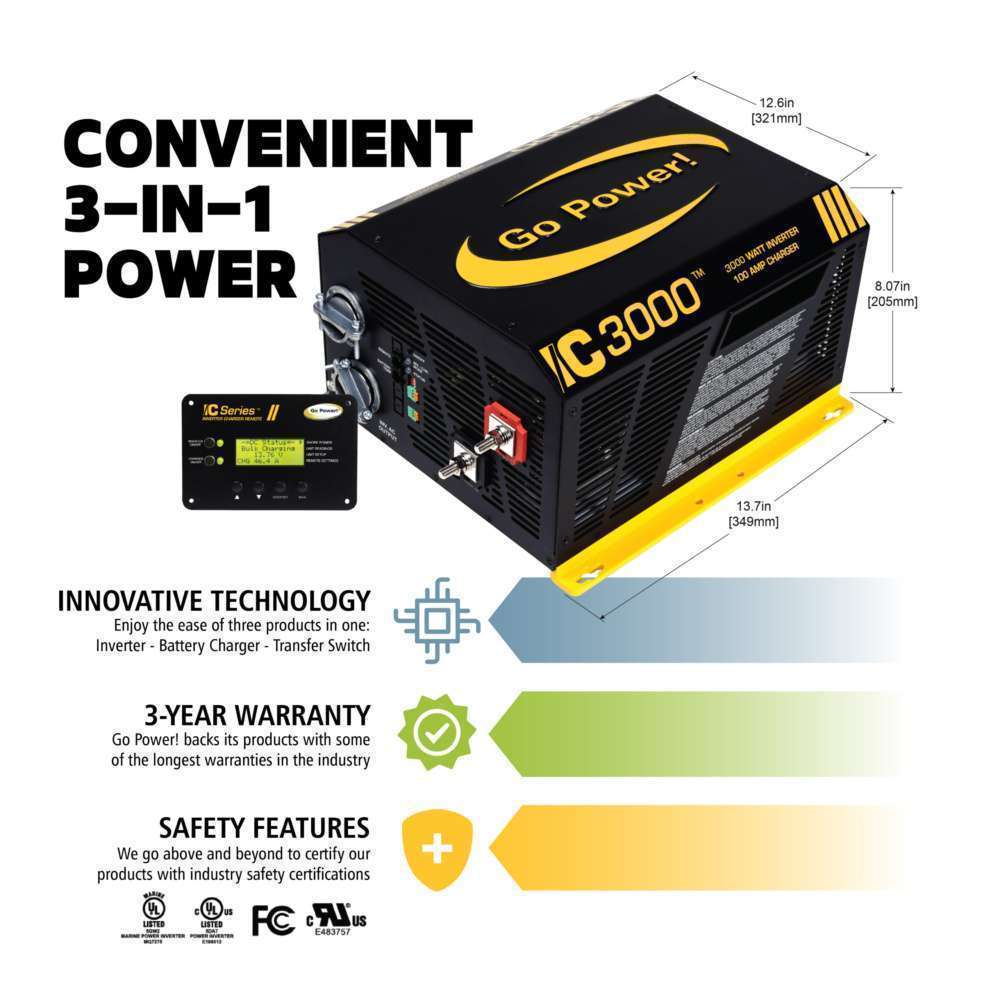 IC 3000-watt Inverter Charger | Go Power